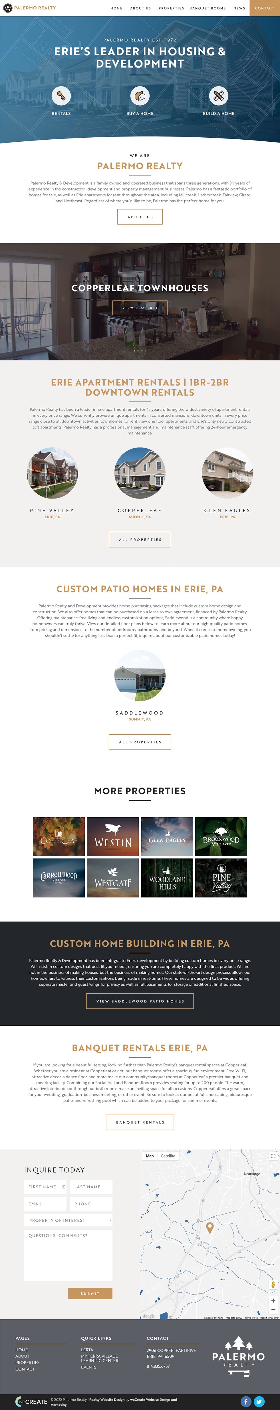 Palermo Realty website preview. Select the visit site button to see this page in your browser