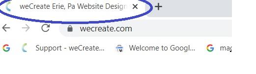Image of an SEO title as it's displayed in the top browser tab